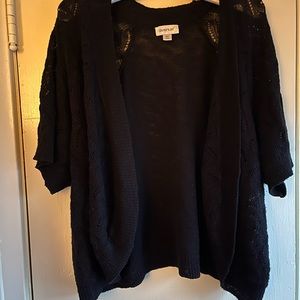 Plus size black cardigan, size 22/24W